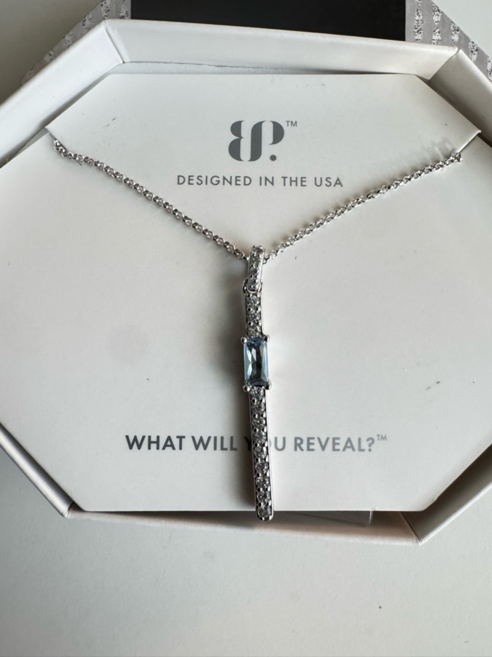 ✨ Bomb Party Sterling Silver Blue Topaz Necklace NWT